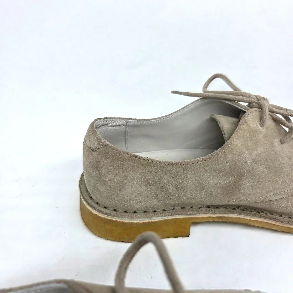 Clarks Originals Italy Womens 23066 Sand Suede Crepe Sole Derbys Size US 8.5 M